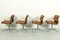 Vintage Cognac Leather Ea208 Soft Pad Chairs by Charles & Ray Eames for Vitra, 1970s, Set of 4 3