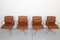 Vintage Cognac Leather Ea208 Soft Pad Chairs by Charles & Ray Eames for Vitra, 1970s, Set of 4 5