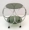 Vintage Space Age Couchtisch aus Stahl & Rauchglas, 1970er 1