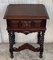 20th Century Solid Carved French Nightstands with Turned Columns, Set of 2, Image 8