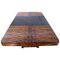 Art Deco Expandable Dining Table, Walnut Veneer, France, 1930, Image 4