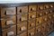 German Industrial Oak Apothecary Cabinet or Bank of Drawers, 1930s 10