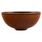 Glazed Stoneware Bowl in Brown Shades from Saxbo, Mid-20th Century 1