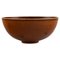Glazed Stoneware Bowl in Brown Shades from Saxbo, Mid-20th Century, Image 1