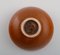 Glazed Stoneware Bowl in Brown Shades from Saxbo, Mid-20th Century 7