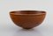 Glazed Stoneware Bowl in Brown Shades from Saxbo, Mid-20th Century 6