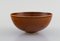 Glazed Stoneware Bowl in Brown Shades from Saxbo, Mid-20th Century, Image 6