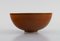 Glazed Stoneware Bowl in Brown Shades from Saxbo, Mid-20th Century 5