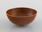Glazed Stoneware Bowl in Brown Shades from Saxbo, Mid-20th Century 3