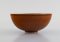 Glazed Stoneware Bowl in Brown Shades from Saxbo, Mid-20th Century 2