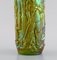 Art Deco Vase aus glasierter Keramik mit Arbeiterfiguren von Zsolnay 6