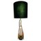 Green Crystal Glass Table Lamp from Val St Lambert, 1950s 1