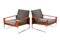 Armchairs in Teak, Chrome and Fabric by Bert Lieber for Knoll, 1960s, Set of 2 5