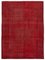 Large Red Overdyed Area Rug, Image 1