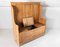 West Country High Back Pine Settle Bench with Storage 3