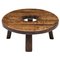 Brutalist Round Coffee Table with Hole in the Style of Axel Vervoordt, Mid-20th Century 1