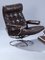 Danish Brown Leather Stressless Reclining Lounge Chair from Ekornes 1