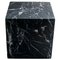 Large Decorative Paperweight Cube in Black Marquina Marble 1