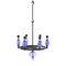 Glass and Wrought Iron Chandelier by Erik Höglund for Boda Smide, 1960s, Image 3