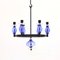 Glass and Wrought Iron Chandelier by Erik Höglund for Boda Smide, 1960s 1