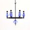 Glass and Wrought Iron Chandelier by Erik Höglund for Boda Smide, 1960s, Image 1