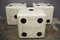 Nut Cube with Wheels and Two Drawers, 1980s, Set of 3 2