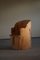 Mid-Century Swedish Brutalist Sculptural Stump Chair in Solid Pine 10