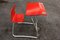 Red School Desk with Chair, 1950s 1
