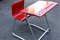 Red School Desk with Chair, 1950s 2