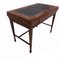 Mahogany Executive Desk with Wing, Drawer and Leather Top, Image 5