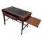 Mahogany Executive Desk with Wing, Drawer and Leather Top, Image 4