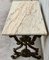Mesa de centro francesa en forma de mariposa de hierro fundido macizo con tablero de mármol, Imagen 6