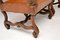 Antique Swedish Leather and Walnut Armchairs, Set of 2, Image 7