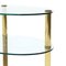 Tavolino da caffè con ripiano in vetro e gambe in ottone, anni '70, Immagine 10