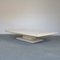 Large Low Pink Marble Table with Beige Leather Casing by Marzio Cecchi 2