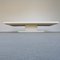 Large Low Pink Marble Table with Beige Leather Casing by Marzio Cecchi 3