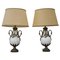 Art Nouveau White Marble and Gilded Bronze Table Lamps, 1900s, Set of 2, Image 1