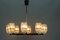 Lámpara de araña de ocho luces de metal, cromo y vidrio, Imagen 8
