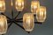 Lámpara de araña de ocho luces de metal, cromo y vidrio, Imagen 9