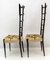 Mid-Century Modern Chiavari Style Chairs with High Back by Gio Ponti, Italy, 1950s, Set of 2, Image 3