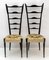 Mid-Century Modern Chiavari Style Chairs with High Back by Gio Ponti, Italy, 1950s, Set of 2 1