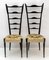 Mid-Century Modern Chiavari Style Chairs with High Back by Gio Ponti, Italy, 1950s, Set of 2, Image 1