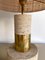 Italian Travertine and Brass Lamps, 1970s, Set of 2 7
