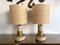 Italian Travertine and Brass Lamps, 1970s, Set of 2, Image 1