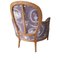 Louis XV Style Bergere Armchair in Floral Fabric 6
