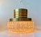 Midcentury German Glass and Brass Pendant Lamp from Limburg, 1970s, Image 12