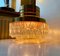 Midcentury German Glass and Brass Pendant Lamp from Limburg, 1970s, Image 10