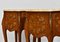 French Kingwood & Marquetry Inlaid Bedside Cabinets with Marble Tops, Set of 2 3