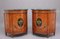 Early 20th Century Painted Satinwood Demilune Cabinets, Set of 2 1