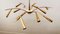 Lámpara de araña Sputnik con conos de latón de Stilnovo, Imagen 13